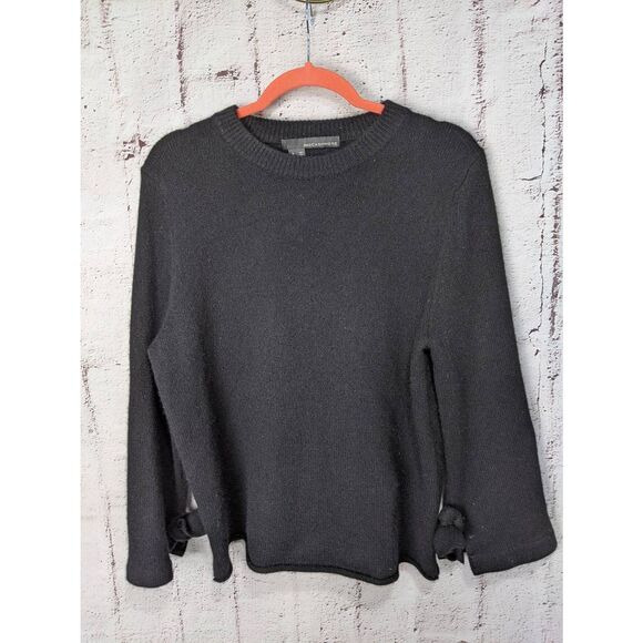360 Cashmere‎ Bell Sleeve Sweater Black Cashmere Size S Small - Picture 1 of 9
